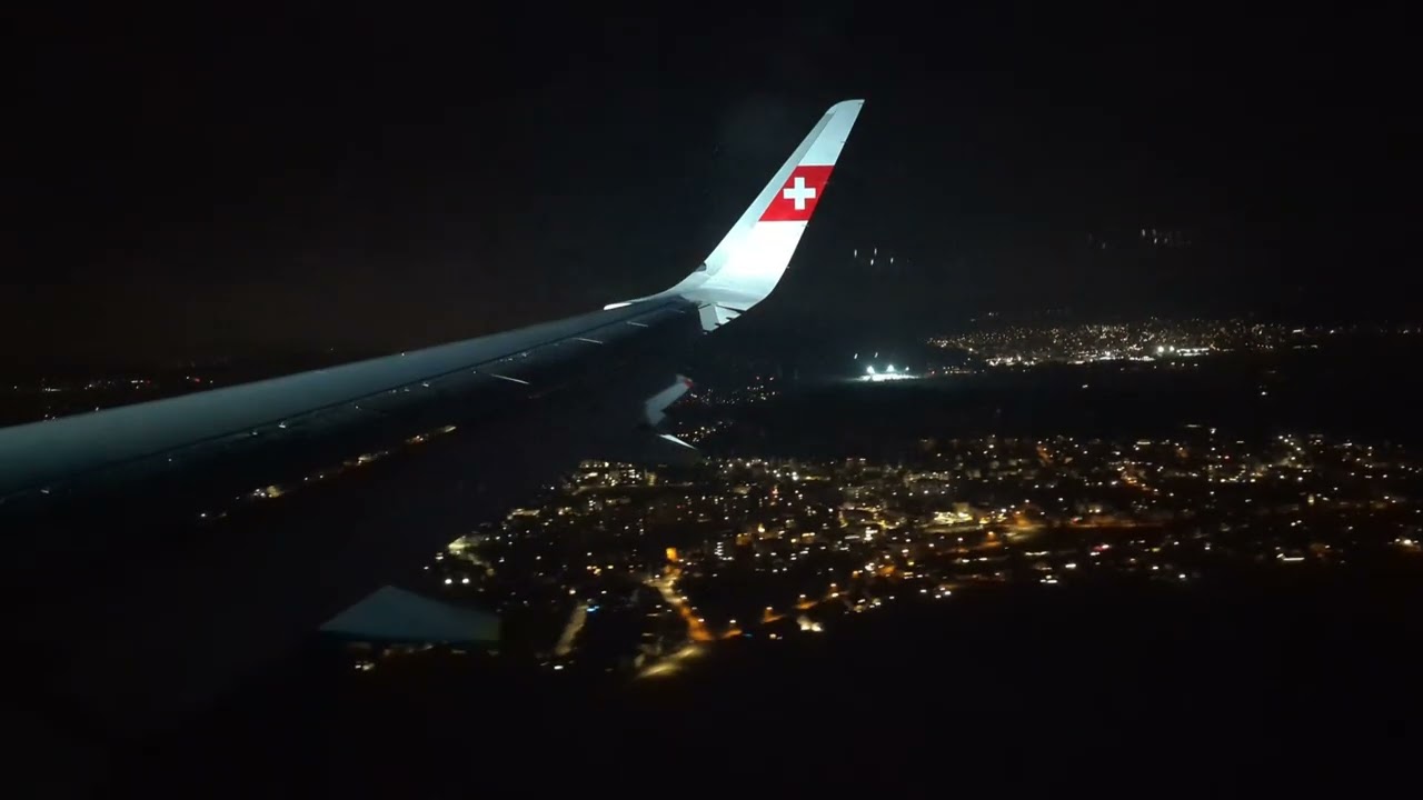 Swiss International Air Lines Night Approach - Zürich Airport (ZRH)