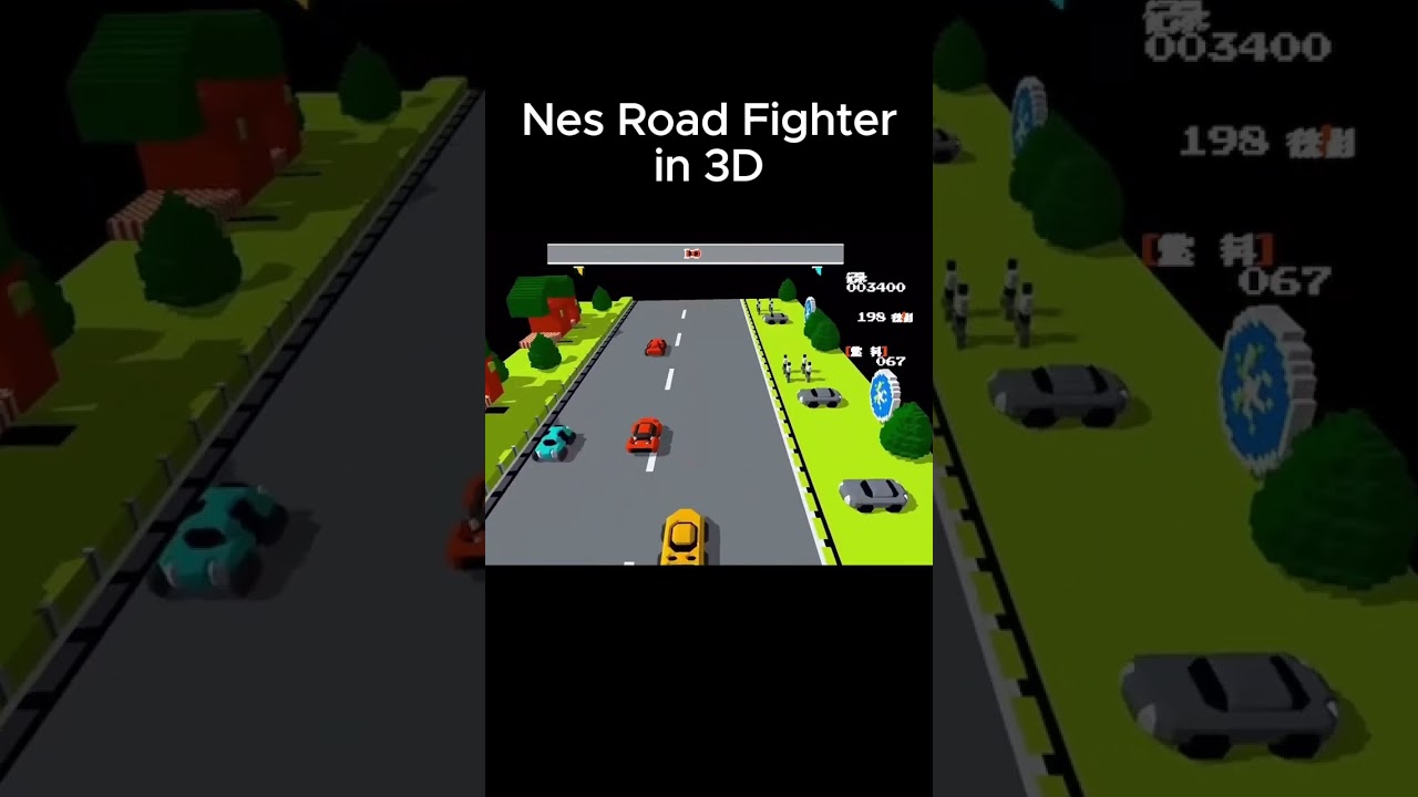 NES Road Fighter in 3D Classic Nintendo | Nintendo | Retro Gaming