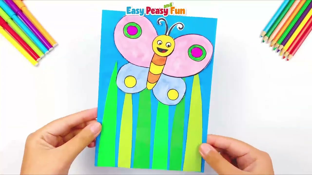 Easy Paper Butterfly Spring Craft