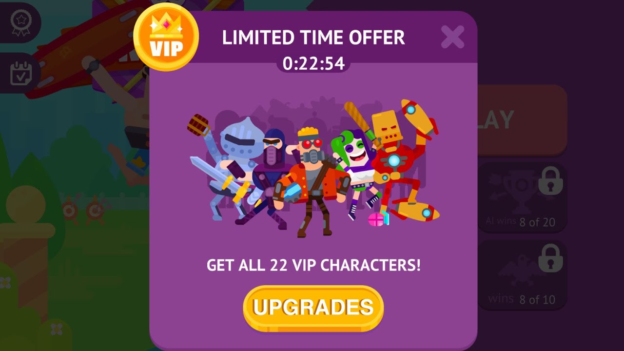 Bowmasters All VIP Characters Upgrades iOS
