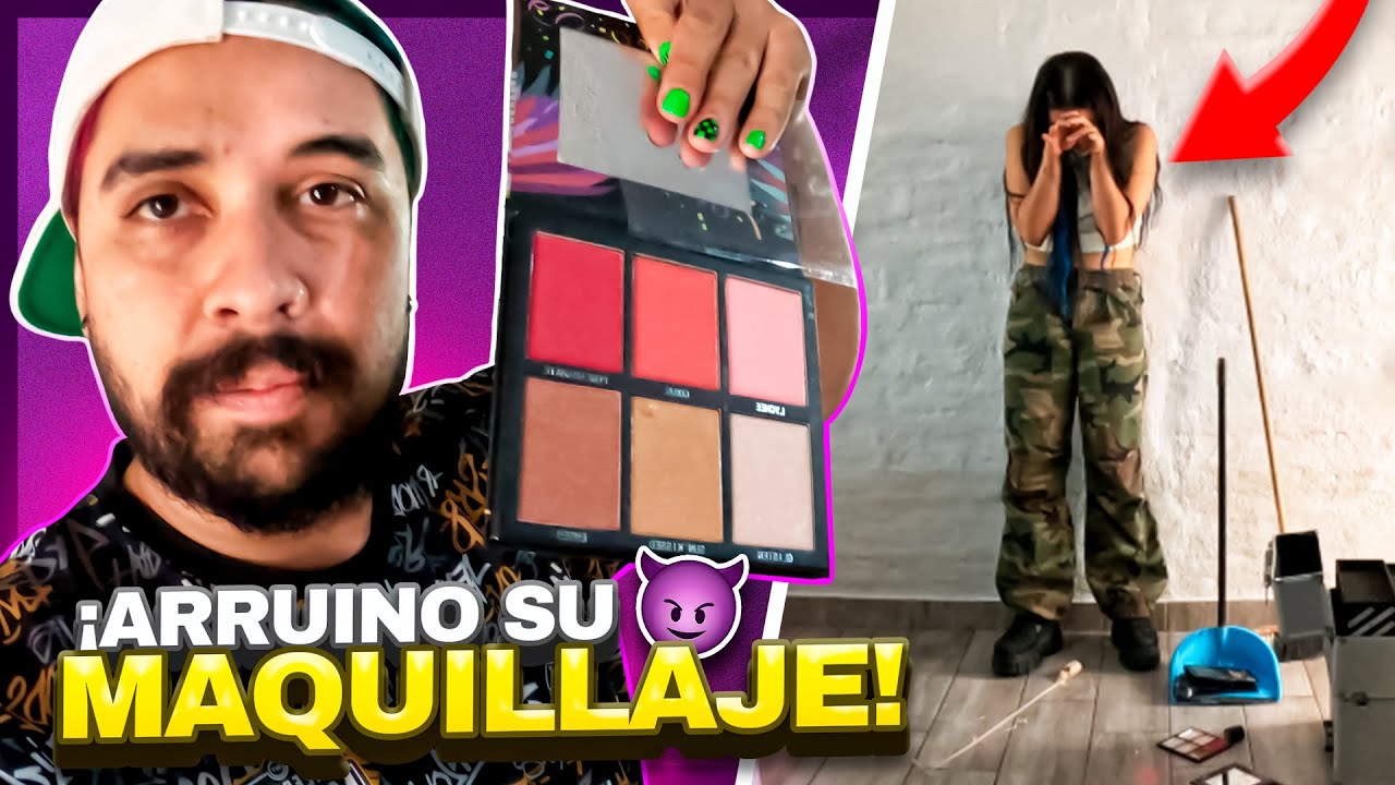 DESTRUÍ SU MAQUILLAJE MÁS CARO....BROMA A MI ESPOSA