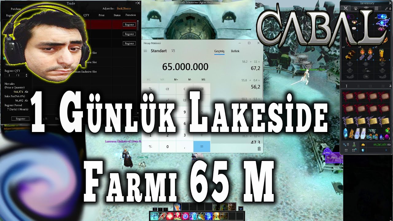Cabal'da 1 Günde 65 M | 1 Günlük Lakeside Farm Afk Farm | Cabal Online BÖLÜM 146