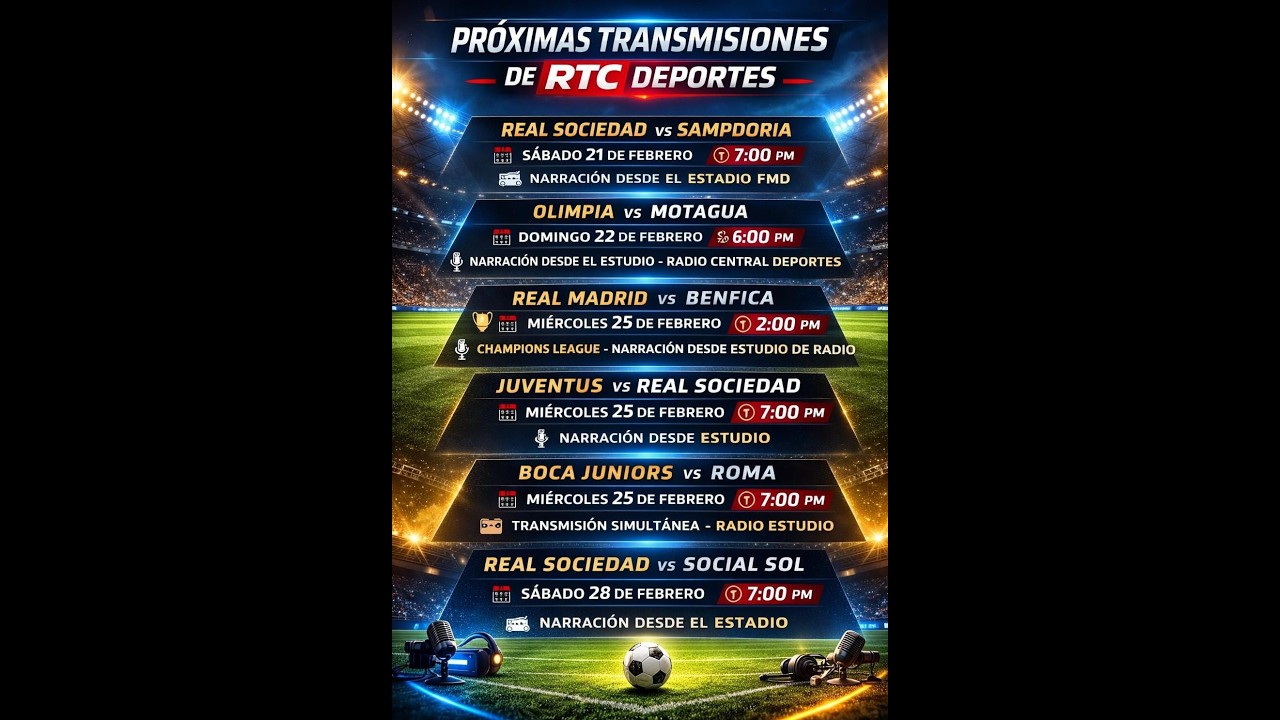 🔴🎙️EN VIVO 🔴 CENTRAL DEPORTIVA / 20 DE FEBRERO 2026
