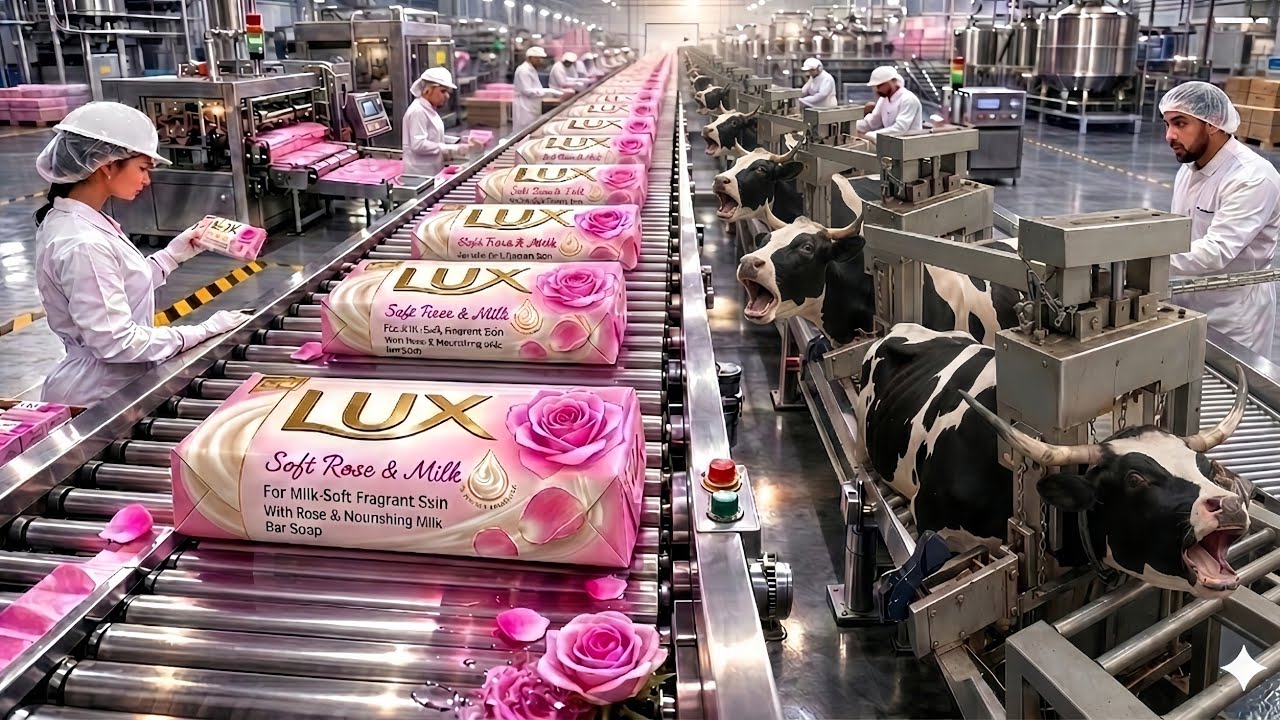 Inside the Largest Lux Soap Factory – From Cow Fat to Luxury Soap (Full Process)