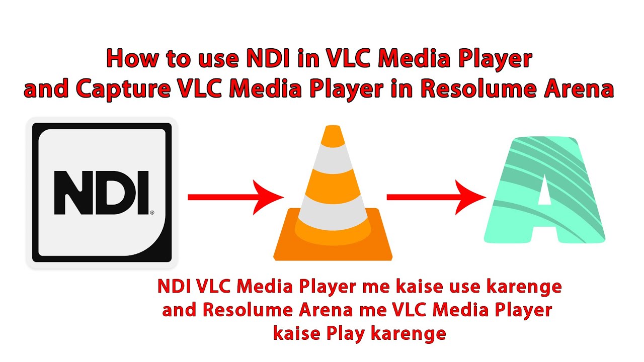 How to use NDI in  VLC Media PlayerandCapture in Resolume Arena7.21.2 VLC में NDI का उपयोग कैसे करें