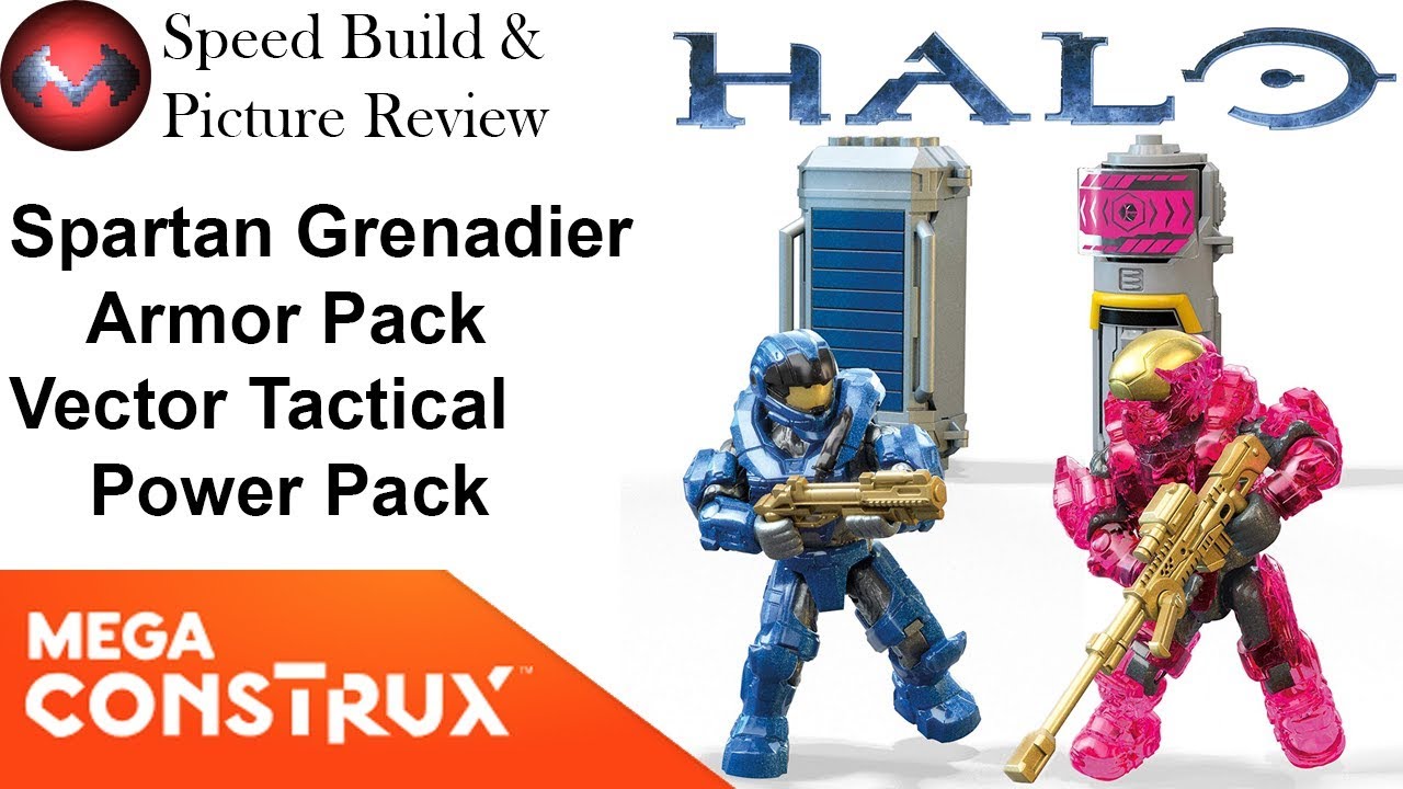 Halo - Vector Tactical Power & Spartan Grenadier Armor Packs - Mega Construx Speed Build