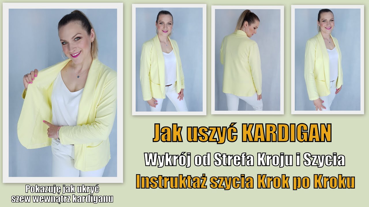 Jak uszyć kardigan -  szycie krok po kroku - Wykrój Strefa Kroju i Szycia