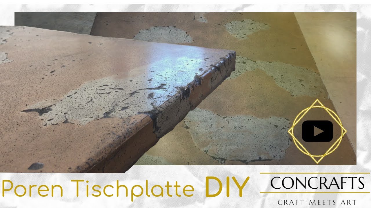 Tischplatte aus Vertikal Standard Stempelbeton mit Pigmenten gefärbt [HowTo / DIY]