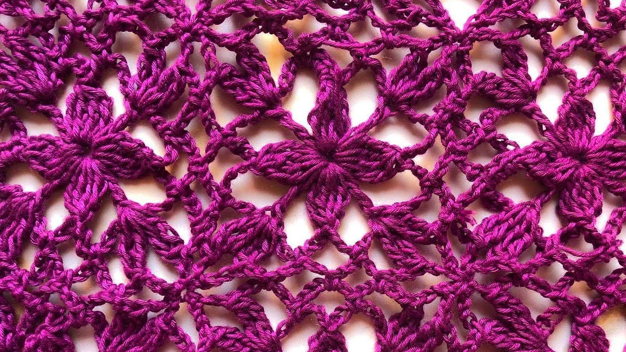Crochet Lace Flower Motif Tutorial Step By Step || Very Easy Crochet Lace Pattern For Beginners