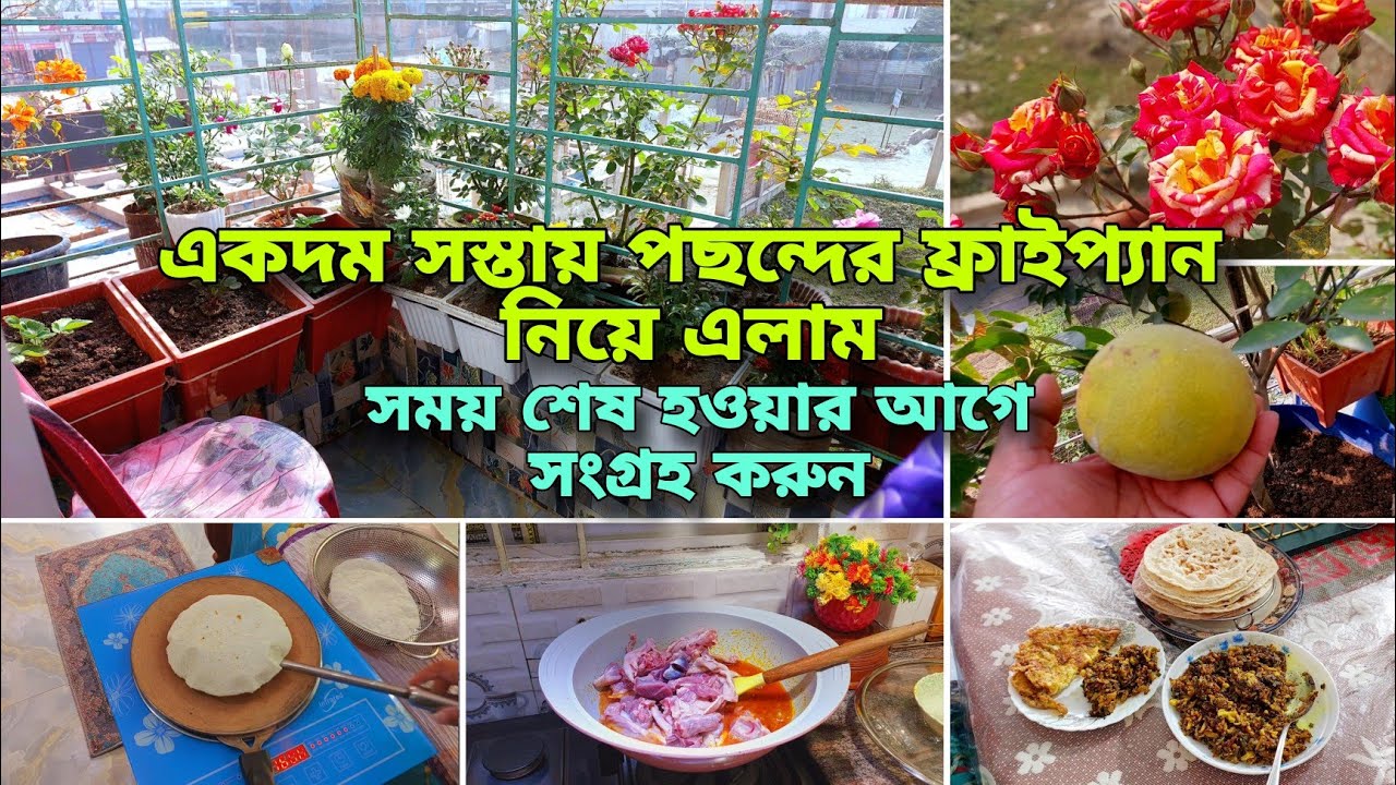 সকালে নাস্তা বানিয়ে রান্নার আয়োজন করে নিলাম | বারান্দা বাগানের জন্য গাছ এনে নতুন করে সাজিয়ে নিলাম