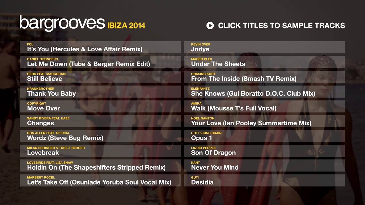 Bargrooves Ibiza 2014 - Album Sampler