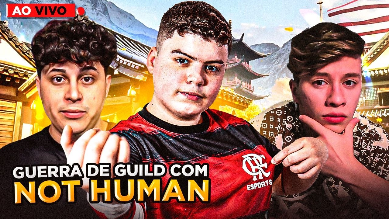 🔴 LIVE! - GUERRA DE GUILDAS - O REFORÇO DA NOT HUMAN CHEGOU! - PHZIN7 LIVE ON FREE FIRE 🔴