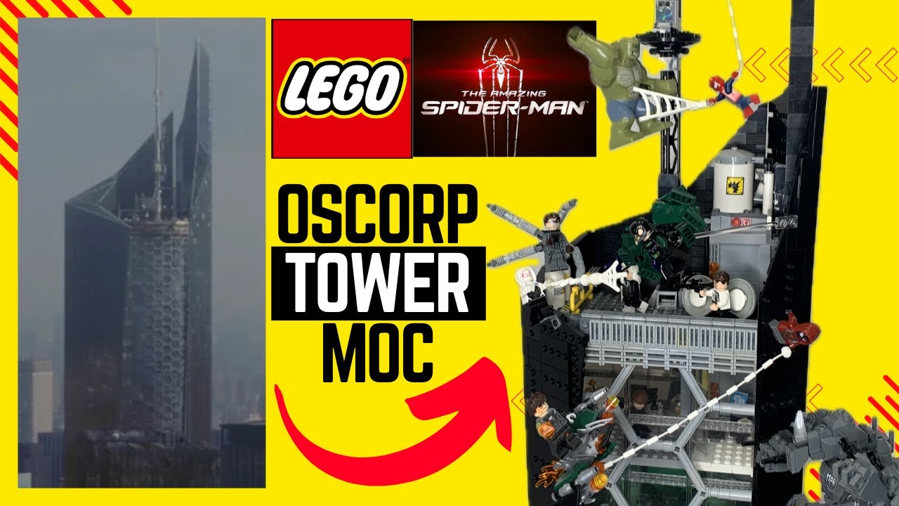 HUGE LEGO OSCORP TOWER MOC The Amazing Spider-Man 76325!