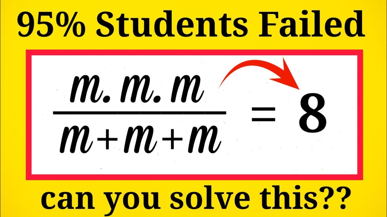 Can you solve this Harvard university admissions interview Trick | find m 