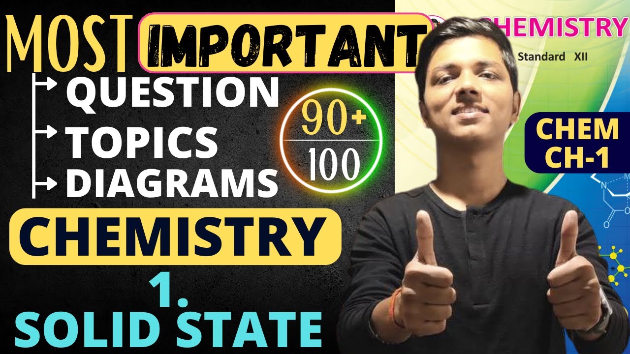 Most Important Questions of chapter 1 Solid State Chemistry class 12th #newindianera #nie