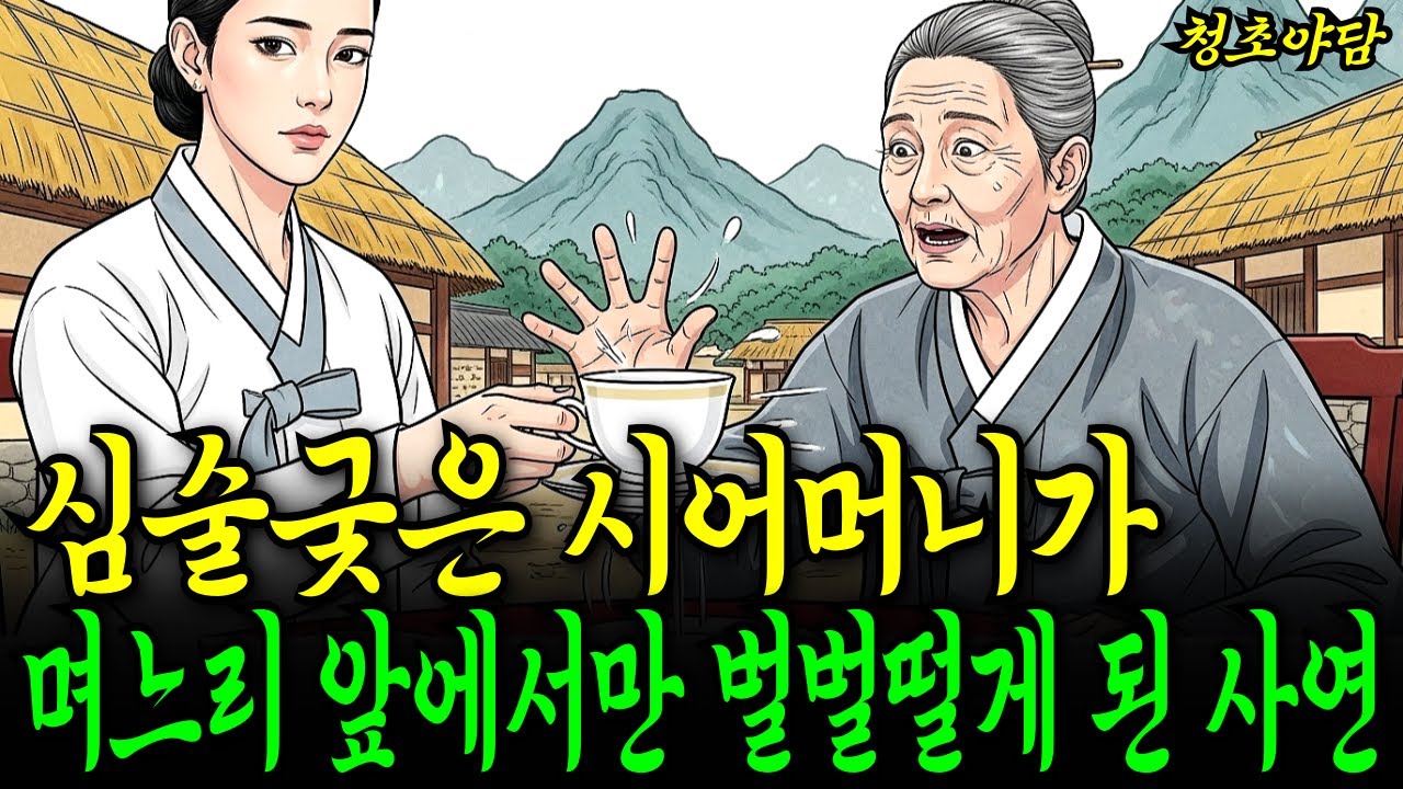 심술궂은 시어머니가 며느리 앞에서만 벌벌 떨게 된 사연 l 야담·민담·전설·설화·옛날이야기·오디오북·잠잘때듣는이야기