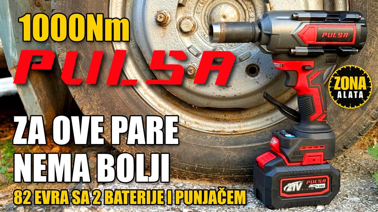 Od ovoga ne moze jeftinije Pulsa Udarni Odvijac 1000Nm - Kljuc - Recenzija TEST 4K
