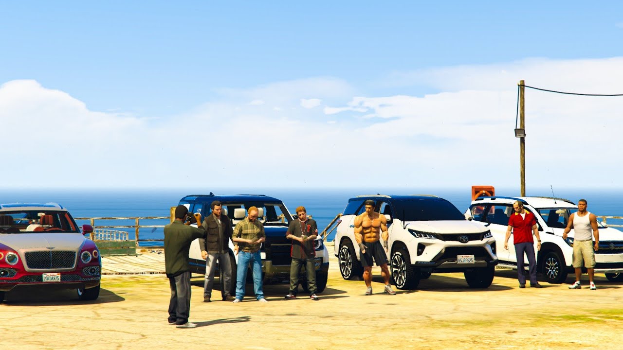 LUXURY CAR CONVOY WITH CINEMATIC VIEW IN GTAV ||
