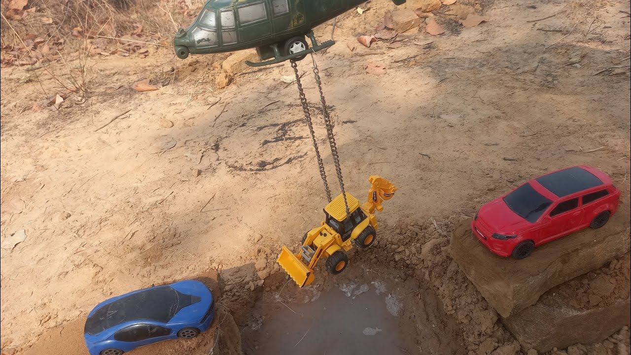 TATA Moters accident biggest deep pulling out JCB l helicopter landing l  JCB 3DX l  JR Toys l JCB 