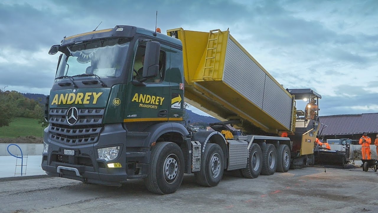 Transport et Pose d'Enrobé en automne ! [Andrey Transport et Groupe JPF]