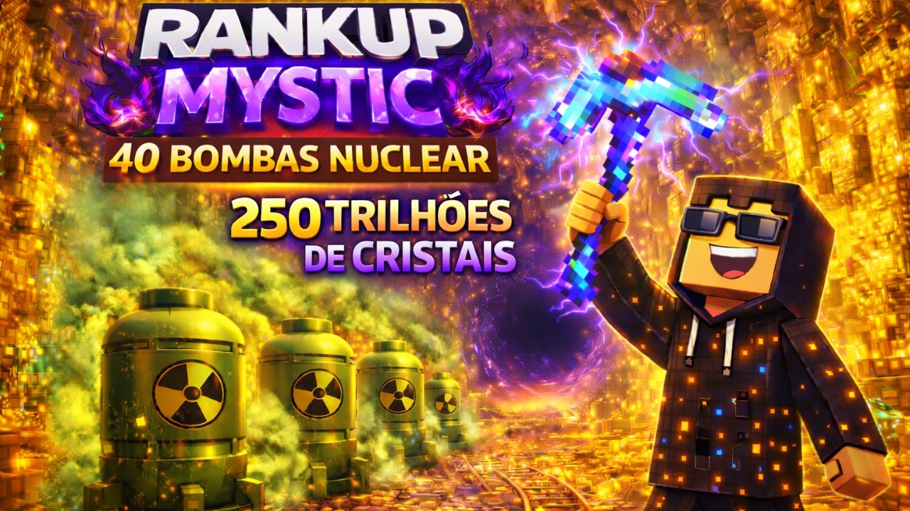 Rankup Mystic: Explodi a MINA com 40 BOMBAS NUCLEARES e GASTAMOS 250 TRILHÕES DE CRISTAIS!!