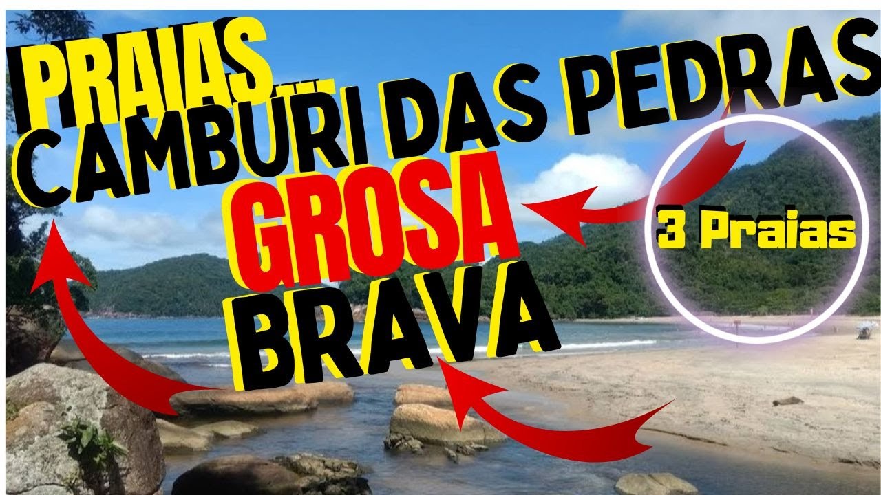 3 Praias, Camburí (das Pedras), Grosa e Brava (de Camburí), Ubatuba, S.P, Brasil - V027