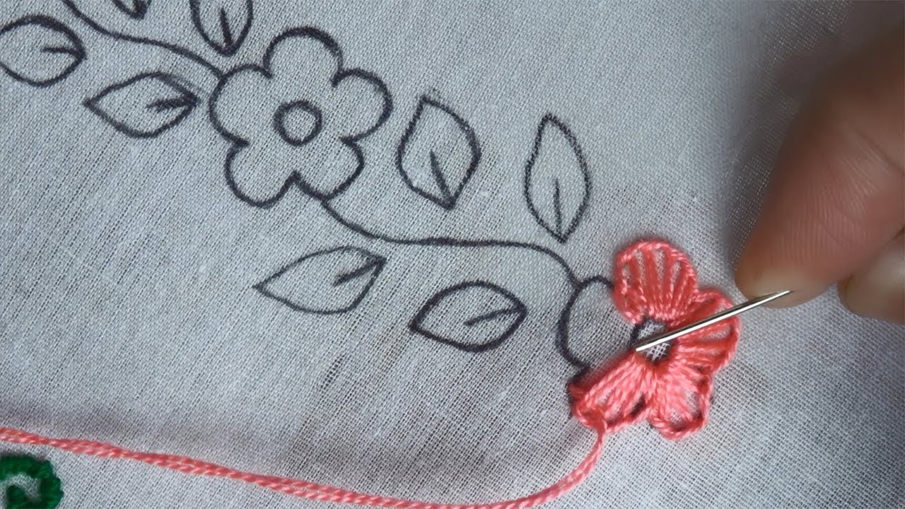hand embroidery easy border design,border line embroidery for dress