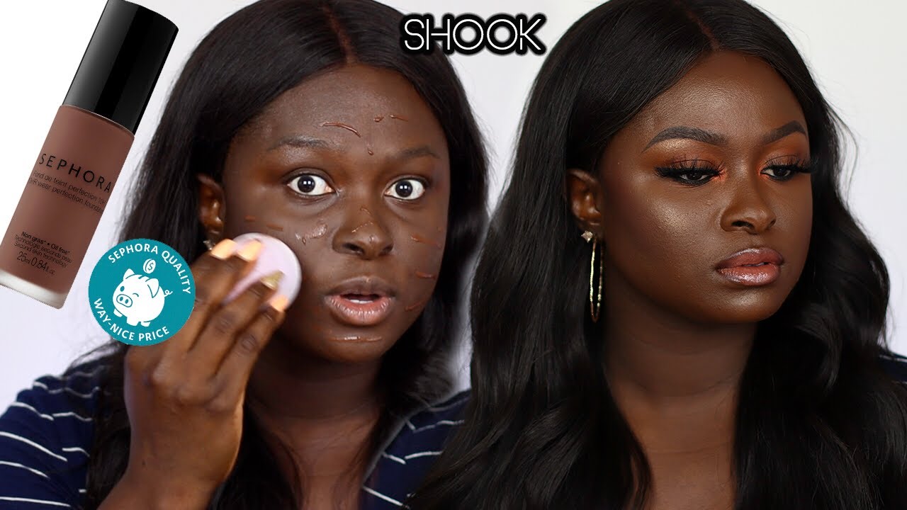 SEPHORA COLLECTION TOOK MY EDGES!! ( 10 HOUR WEAR PERFECTION FOUNDATION REVIEW ) | OHEMAA BONSU