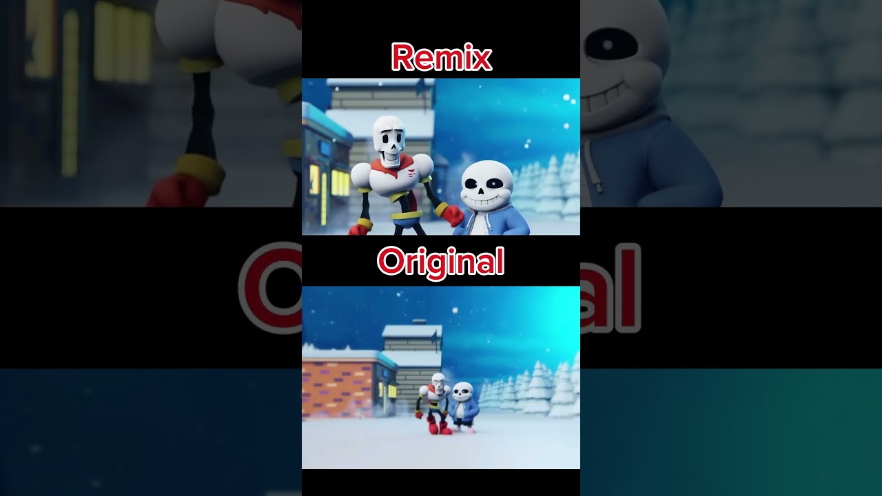 Remix VS Original #papyrusundertale #undertale #sans #music