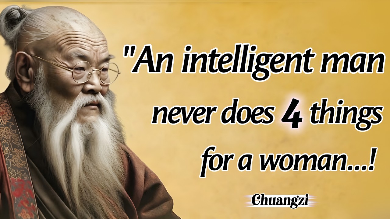 An intelligent man NEVER does 4 THINGS for a WOMAN | Best Zhuangzi Quotes About Life And Happiness 