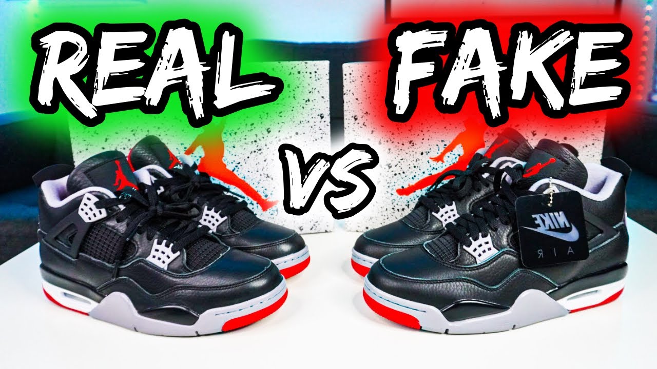 ⚠️REAL vs FAKE (REPLICA,UA) JORDAN 4 BRED REIMAGINED⚠️ APRENDE A DISTINGUIRLAS!