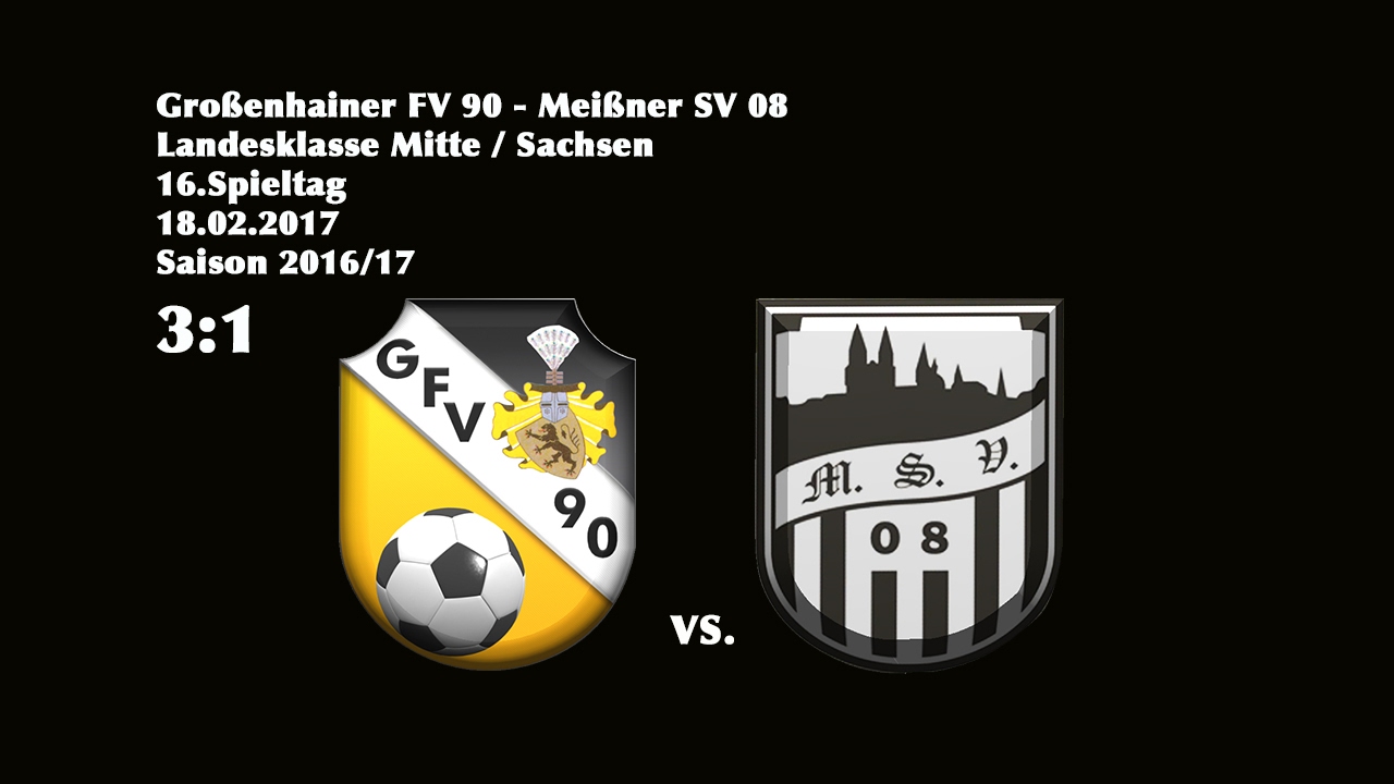 Landesklasse Mitte - (2016/17)/ 16.Spieltag /Großenhainer FV 90 - Meißner SV 08  3:1