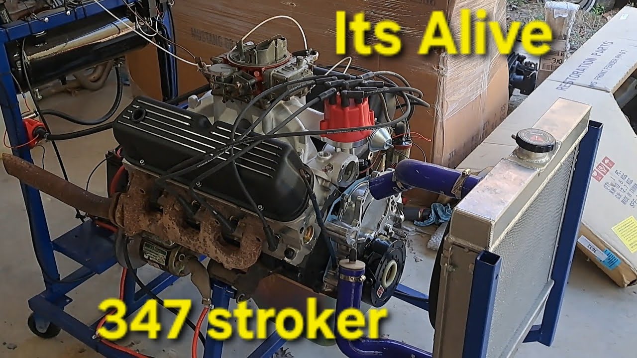 Первый запуск двигателя Eleanor Mustang 347 Stroker. ОН ЖИВОЙ.
