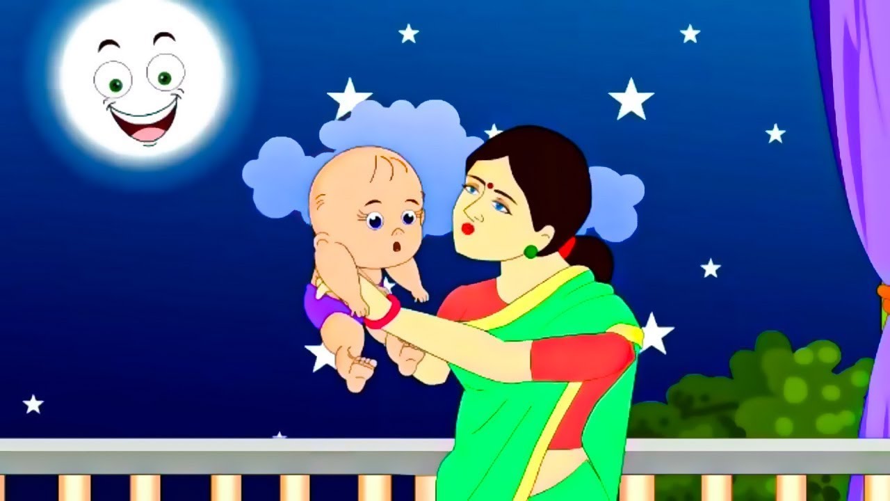 Chanda Mama Door Ke | Hindi Kids Rhymes | Kids Cartoon | Hindi Poem | Chanda Mama