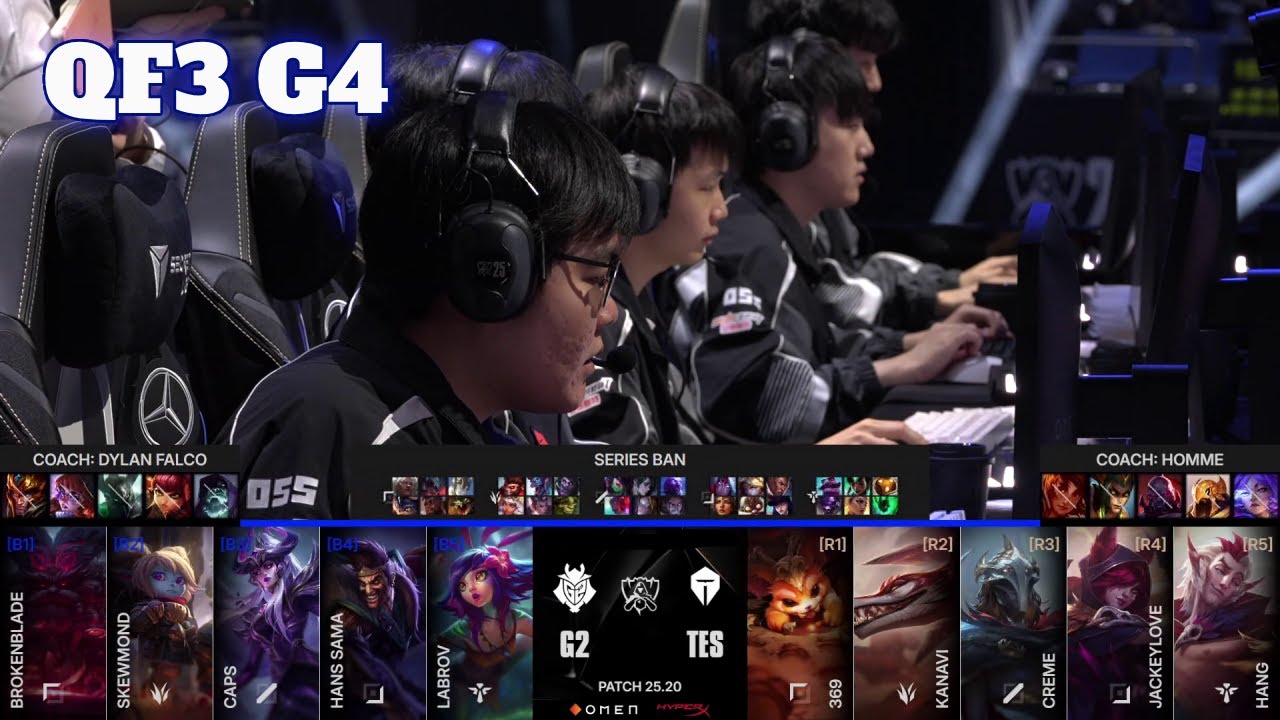TES vs G2 - Game 4 | Quarter Final LoL Worlds 2025 | G2 Esports vs Top Esports G4 full