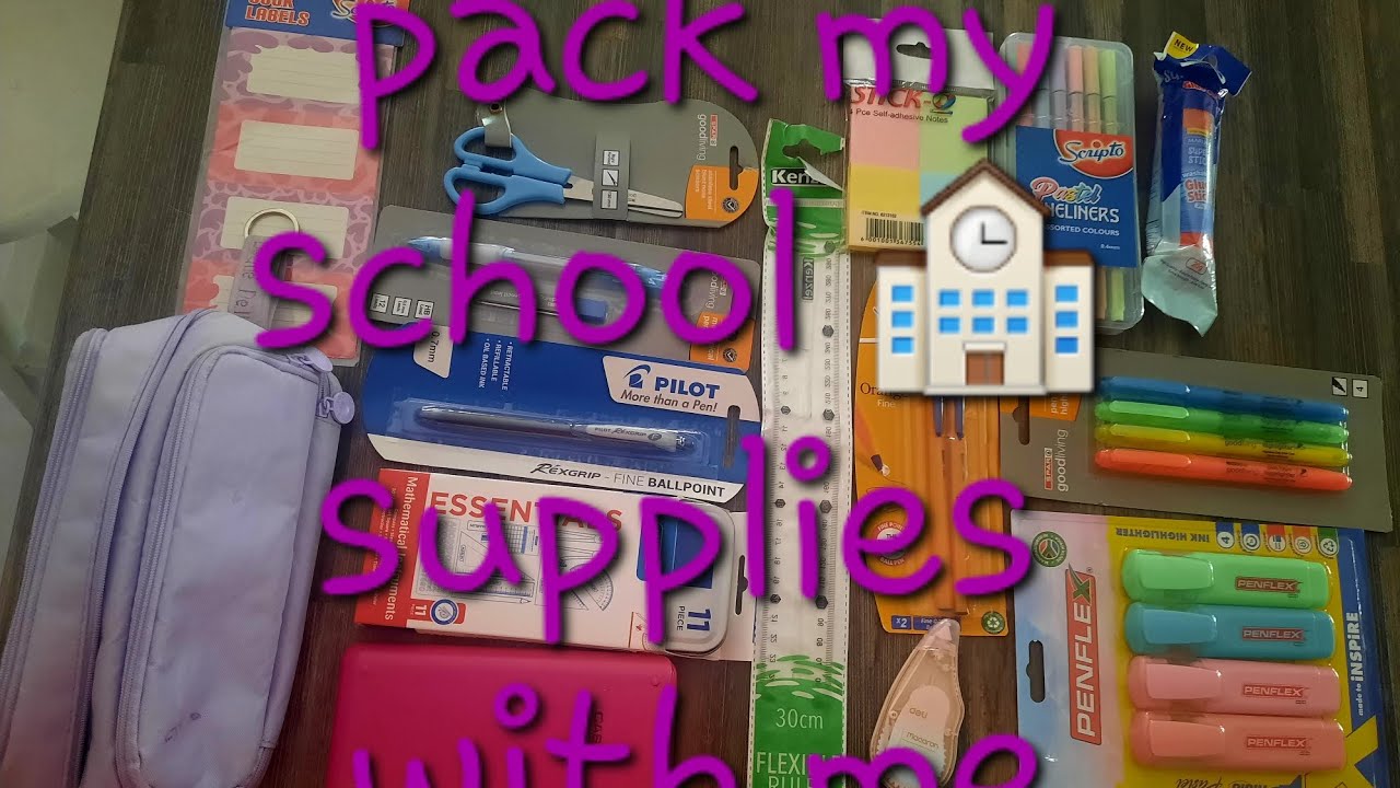 Pack my school Supplies 🏫 with me