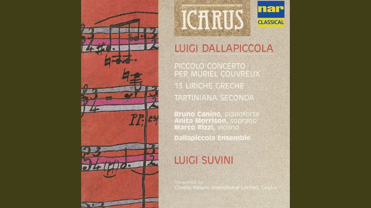Liriche Greche I · Cinque frammenti di Saffo per una voce e Orchestra da Ca: No. 1, Vespro,...