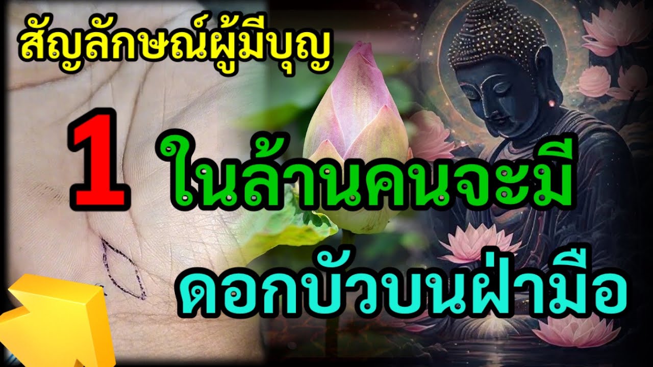 สัญลักษณ์ ผู้มีบุญ 1 ในล้านคนจะมี ใครมีสัญลักษณ์ ดอกบัวบนฝ่ามือ เตรียมรับทรัพย์ สมบัติจากเทวดา เผย..