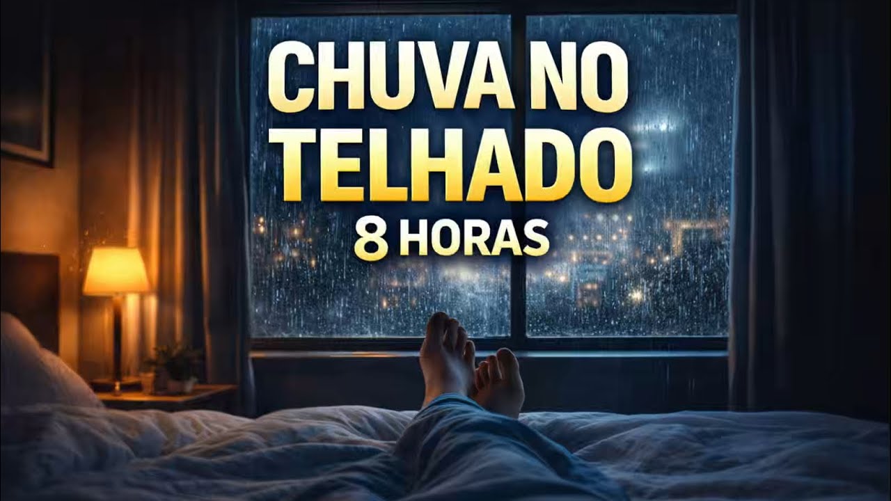 Chuva no Telhado 8 Horas | Som Relaxante para Dormir