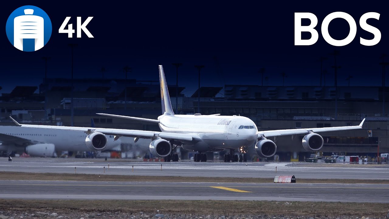 (4K) 16 MINUTES of WINDY BOSTON LANDINGS - Boston Logan [KBOS/BOS]