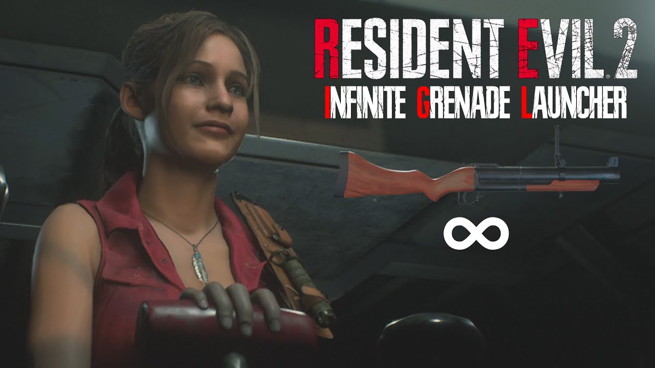 Resident Evil 2 Remake - Infinite Grenade Launcher with Claire in Hardcore Full Gameplay