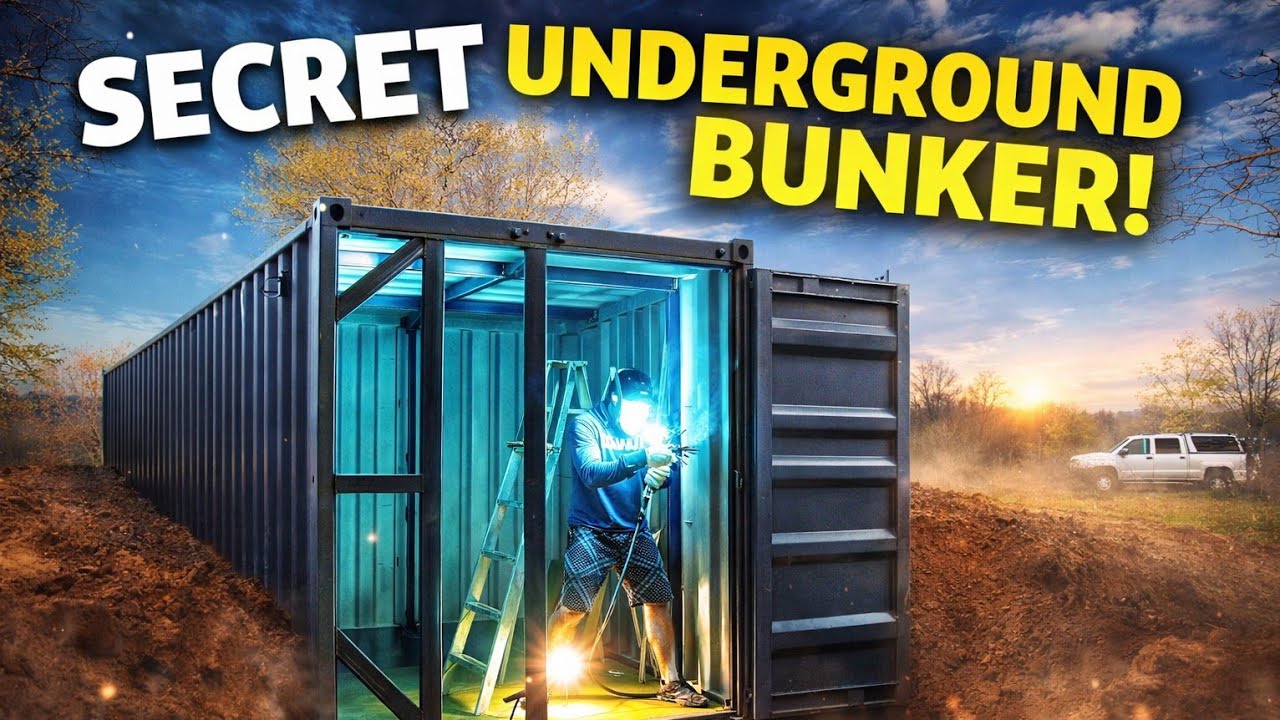 SECRET UNDERGROUND BUNKER | SHIPPING CONTAINER BUILD