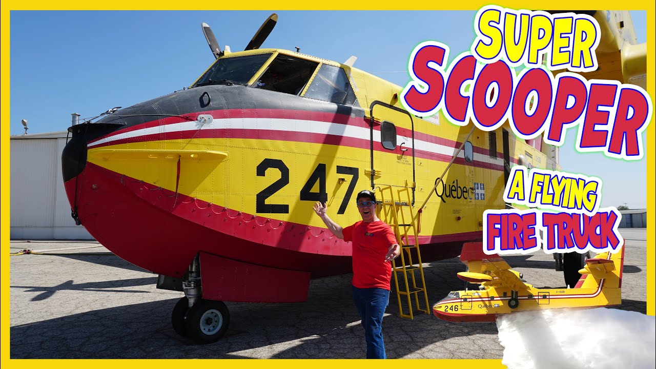 Super Scooper Water Bomber with Matty Crayon | A Flying Fire Truck | Wildfires for kids