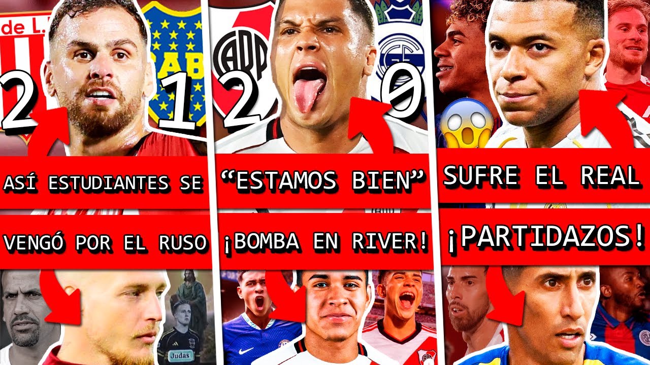 ESTUDIANTES le ganó a BOCA por ¿ASCACIBAR?+ RIVER venció a GIMNASIA y cerró REFUERZO BOMBA+ MADRID