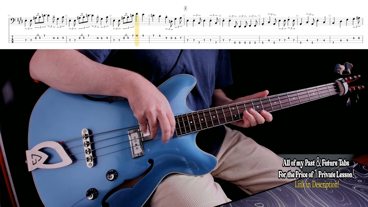 Truckin'-Grateful Dead-Bass Cover 2.0 with Animated Tab-RIP Phil Lesh