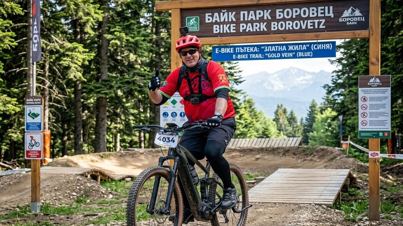 С Електричка на Байкпарк Боровец ? Паднах нелепо ...