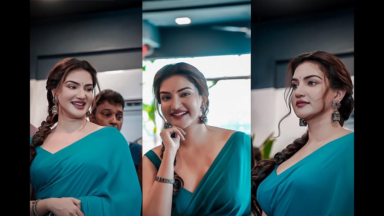Honey rose Blue saree  Inaguration | Trivandrum  | Full UHD video