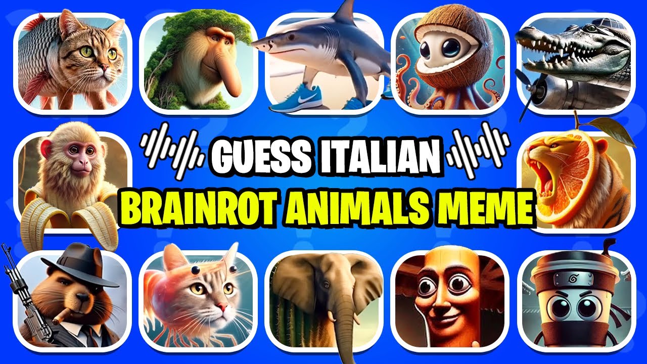 Guess The ITALIAN BRAINROT AI ANIMALS Memes | Tralalero Tralala, Trippi Troppo, Tung Tung Sahur