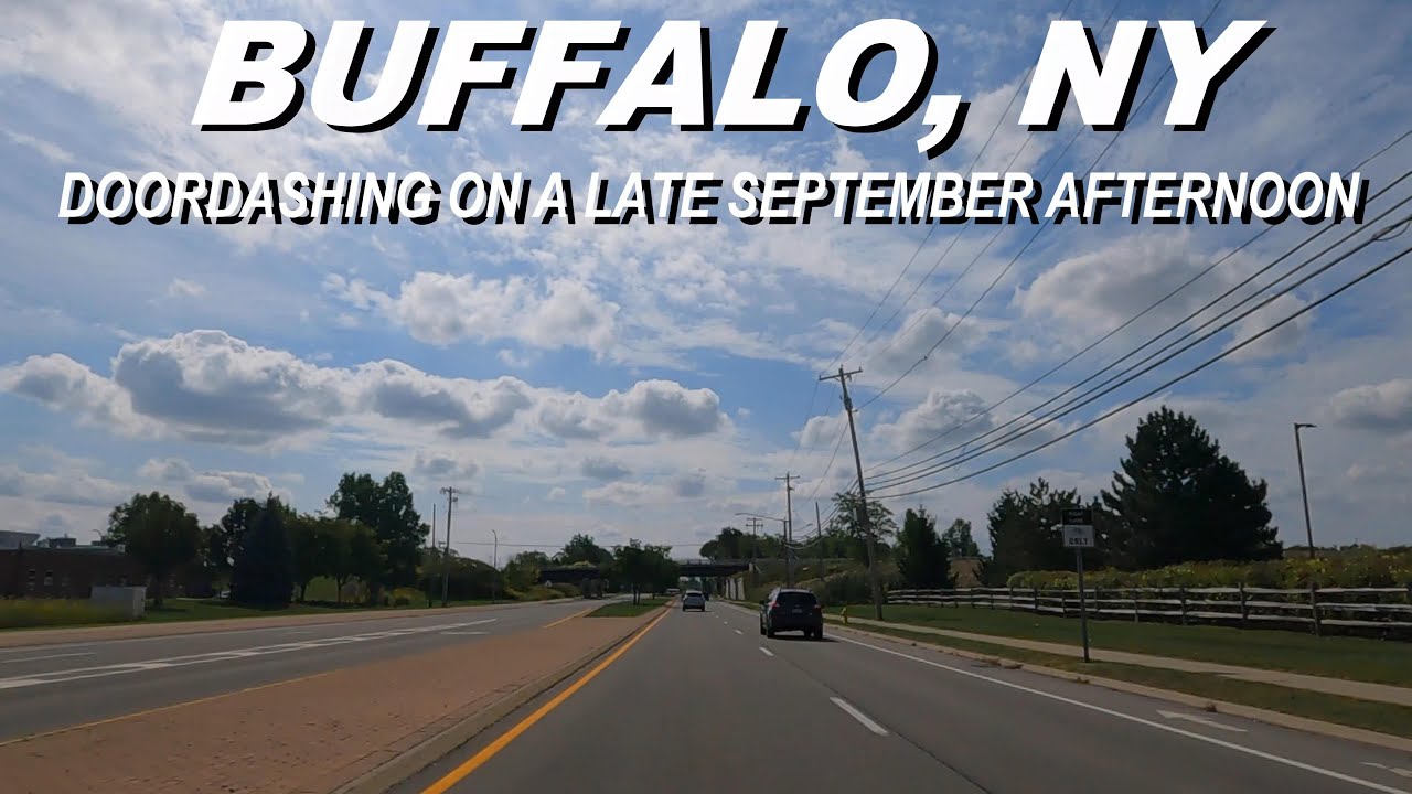 Door Dash Driving in Buffalo, NY on a Busy Late-September Weekday