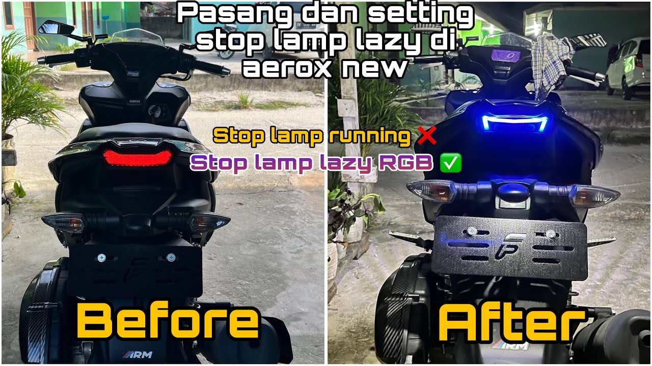 TUTORIAL GANTI STOPLAMP BIASA JADI LAZY DI AEROX NEW